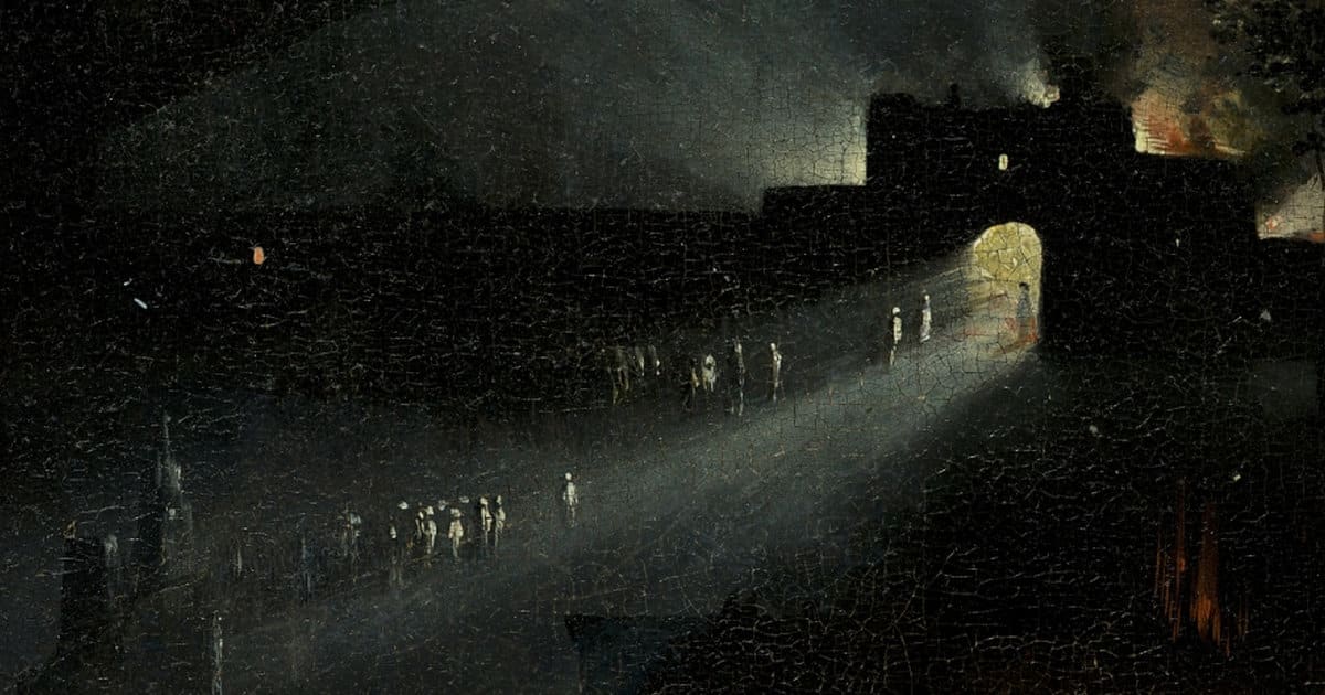 Nell'abisso della morte, nel profondo del buio, le anime degli uomini vagano indistinte, sole, desolate. Ma le porte degli inferi sono improvvisamente scardinate; e una luce inizia a riempire la tenebra.